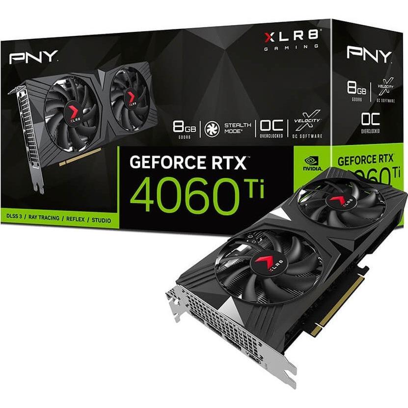 PNY GeForce RTX 4060 Ti XLR8 Gaming Verto OC Dual Fan (8 GB), Grafikkarte