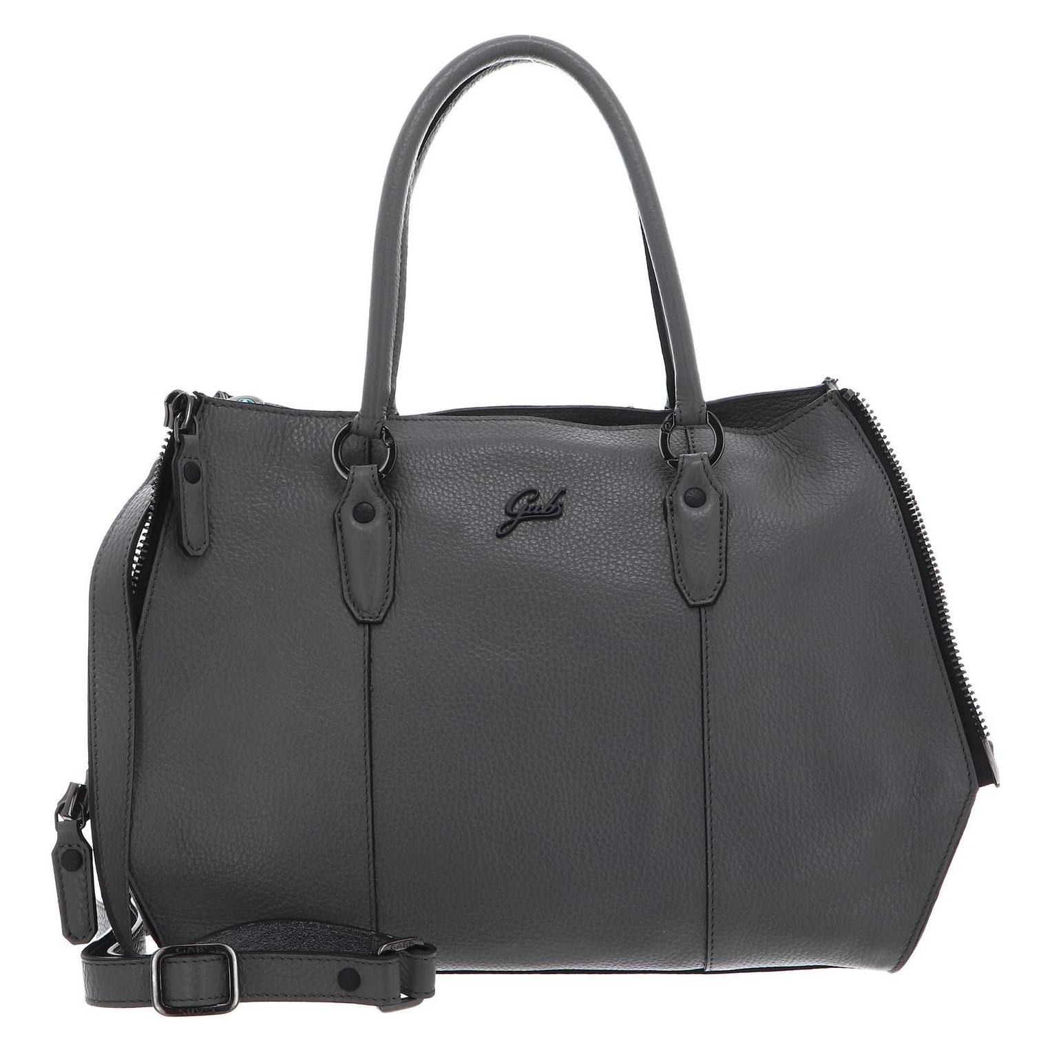 Gabs, Damen, Handtasche, Ivette Tg Bull + Crosta Black Shoulder Bag, Grau