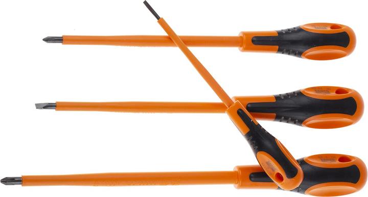 Image du produit Bahco Jeu de tournevis avec manche bi-matière pour vis à fente, PH1 et PH2 Phillips, 3-6,5 m (Escale)