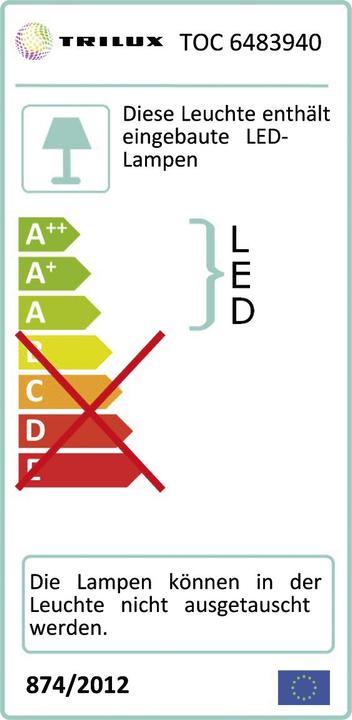 Etichetta energetica Trilux Apparecchio LED Louvre Atirion D-L #6483940 (4200 lm)