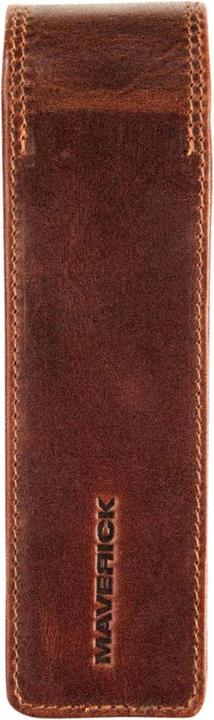 Maverick Custodia per utensili da scrittura f.2 in pelle marrone