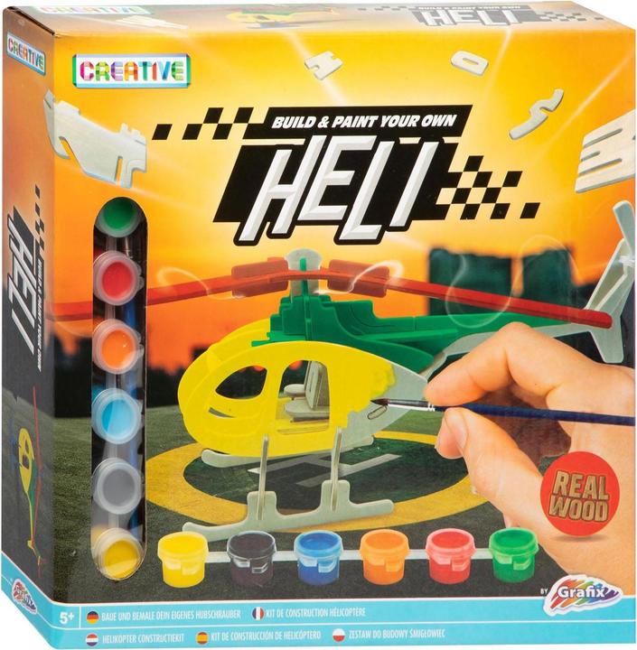 Produktbild Grafix Bau- und Malset aus Holz - Helikopter