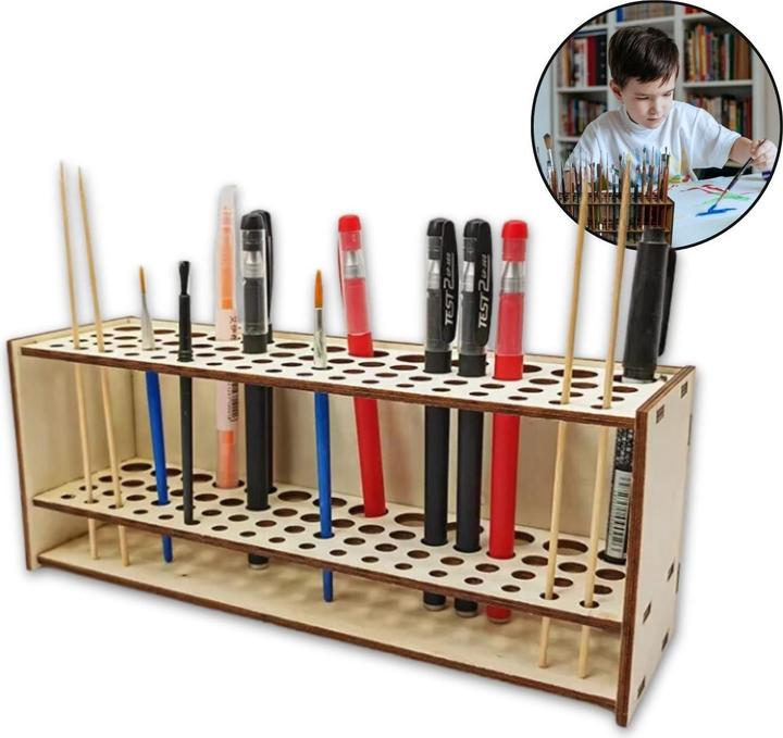 Produktbild Hermex Pinselhalter Pinsel Ständer Malpinsel Aufbewahrungsbox Schminkpinsel Organizer