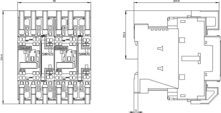 Produktbild Siemens Wendekombination 3RA2324-8XB30-2BB4 1 St.
