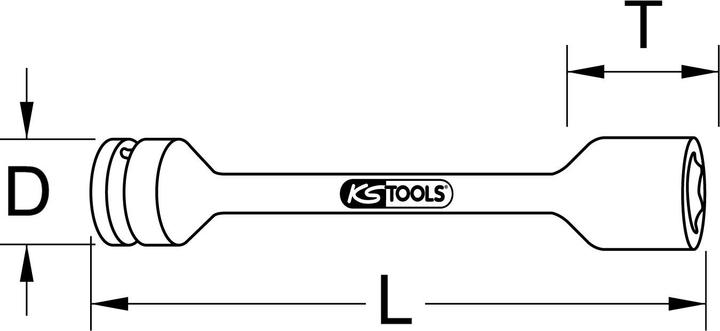 Immagine prodotto KS Tools Barra di torsione per dadi ruote da 1", XL, esagonale, 36 mm, 600 Nm. (36 mm)