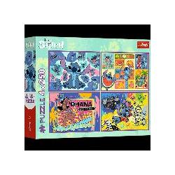 Thumbnail - Trefl Puzzle 4 x 250 - Disney Lilo&Stitch (250 Teile)