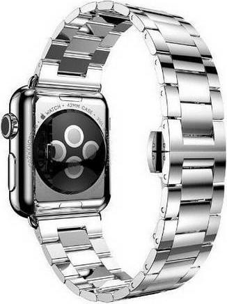 Actual product image pasek Metal Apple Watch 424445 mm srebrnysilver (42 mm, 44 mm, 45 mm, Stainless steel)
