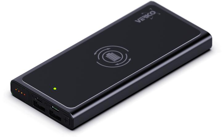 Image du produit Verico Banque d'énergie hybride sans fil Power Plus Air, 10 000mAh, charge sans fil, fonction de charge PD (10000 mAh, 37 Wh)
