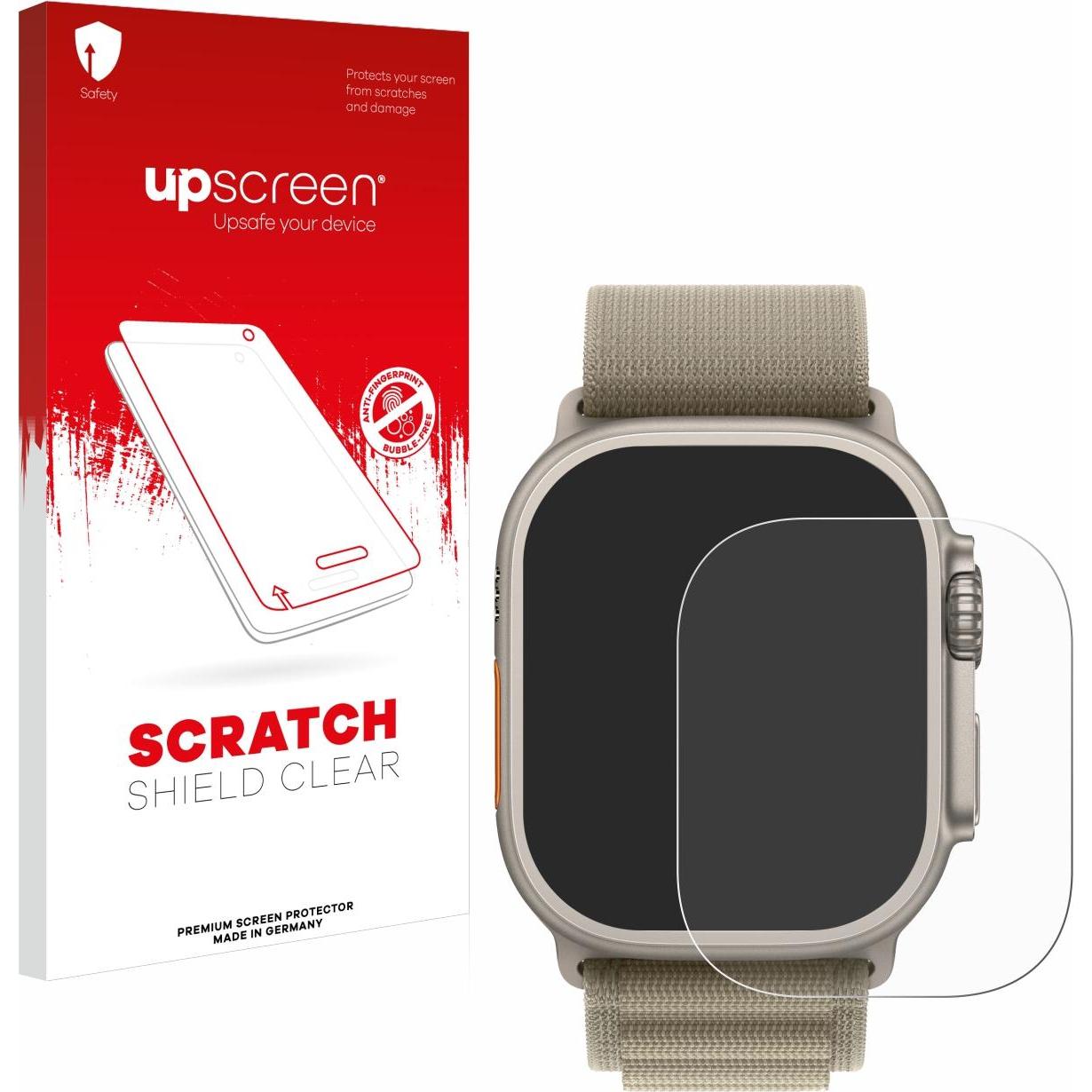 upscreen Scratch Shield Displayschutz, Smartwatch Schutzfolie, Transparent