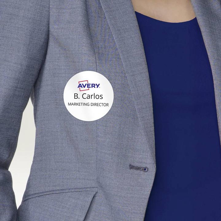 Actual product image Avery Inkjet name labels