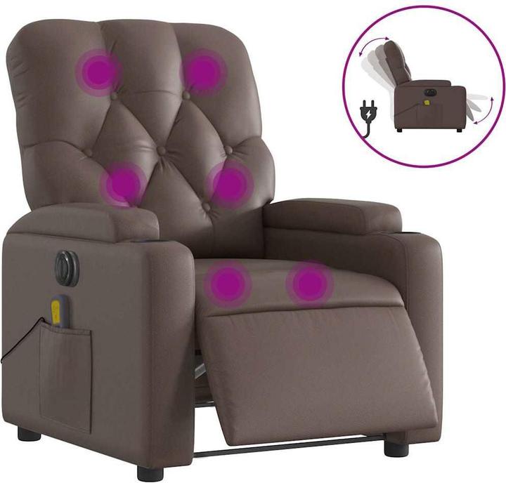 Produktbild vidaXL Massagesessel Elektrisch Kunstleder