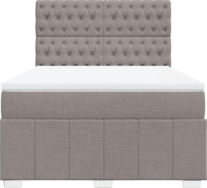 Produktbild vidaXL Bo x springbett mit Matratze 140 x 190 cm Stoff (140 x 190 cm)