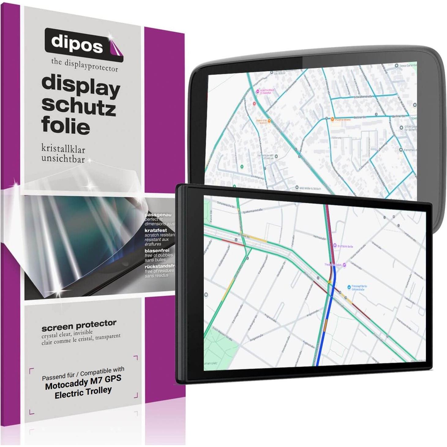 Dipos, Fahrzeug Navigation Zubehör, Schutzfolie Klar für Motocaddy M7 GPS Electric Trolley