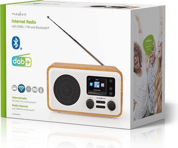 Actual product image Nedis RDIN2000WT (DAB+, Internet radio, KW, Bluetooth, Wi-Fi)
