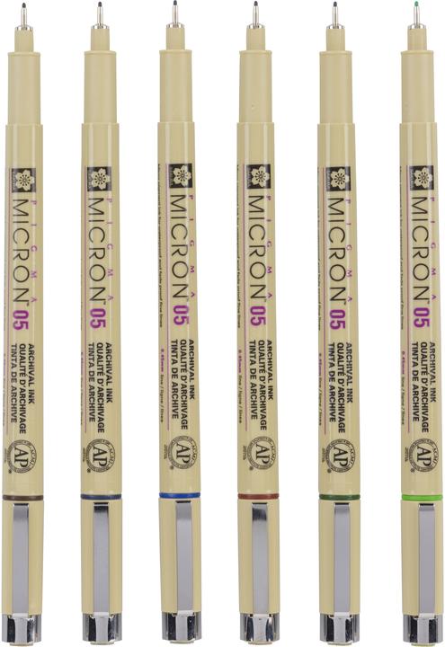 Actual product image Sakura Pigma Micron Set Earth Tones 0,45mm 6pcs (Earth colours, 6 x)