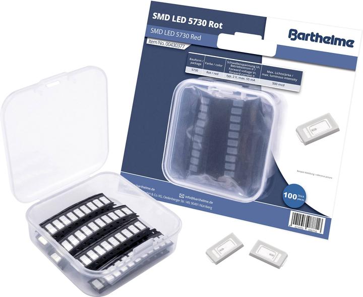 Barthelme SMD-LED-Set 5730 Rot 500 mcd 120° 55 mA 2 V 100 St. Bulk