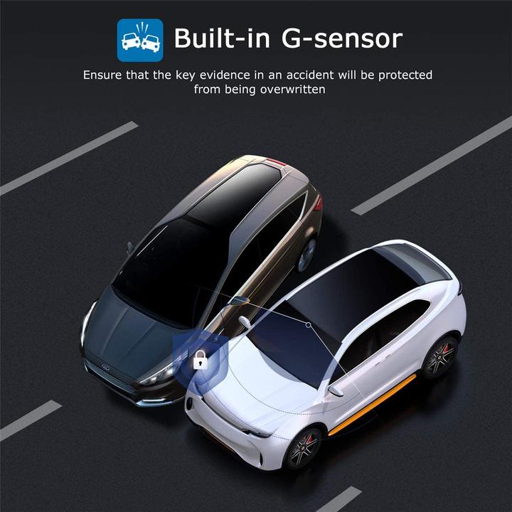 Image du produit Orskey Dashcam voiture 1080P Full HD (Écran intégré, Vision nocturne, Full HD)