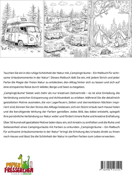 Produktbild Campingtrume - Ein Malbuch fr achtsame Urlaubsmomente in der Natur