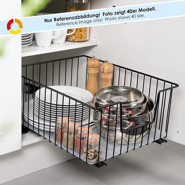 Image du produit Bremermann Armoire à paniers coulissants, noir