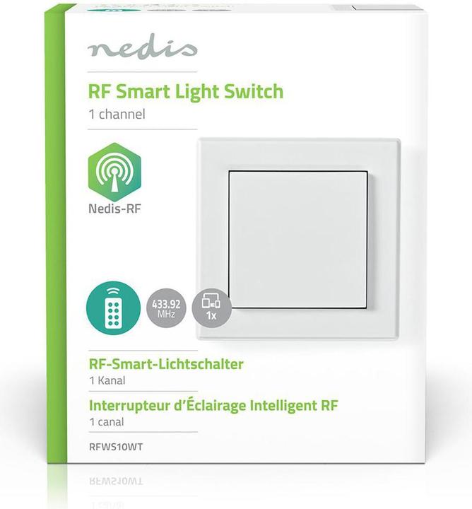 Actual product image Nedis RF Wall Switch Single White