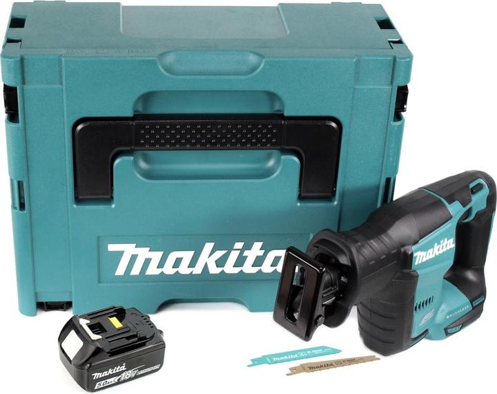 Produktbild Makita DJR 188 T1J Akku Reciprosäge 18 V Brushless Säbelsäge im Makpac + 1x 5,0 Ah Akku - ohne Ladeg