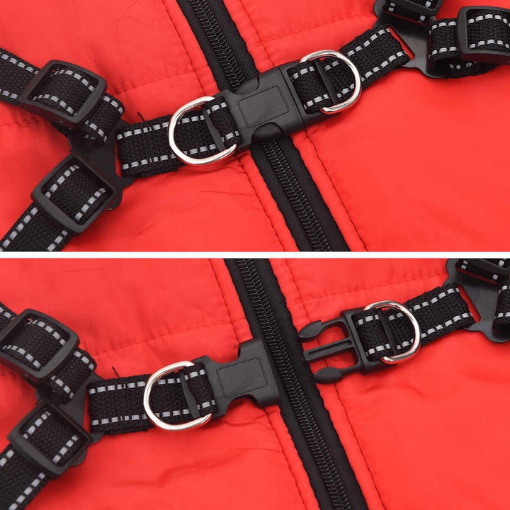 Immagine prodotto VidaXL Cappotto per cani con pettorina Impermeabile Riflettente (44, Cappotto per cani)