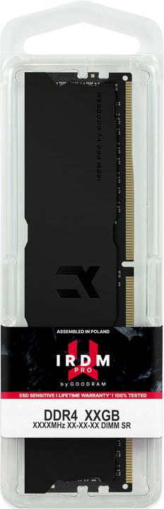 Image du produit Goodram Pamięć DDR4 IRDM PRO 16/3600 (1*16GB) 18-22-22 czarna (1 x 16GB, 3600 MHz, RAM DDR4, DIMM)