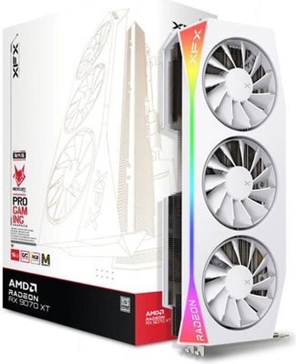 Actual product image XFX Mercury Radeon RX 9070 XT OC White Magnetic Air Edition (16 GB)