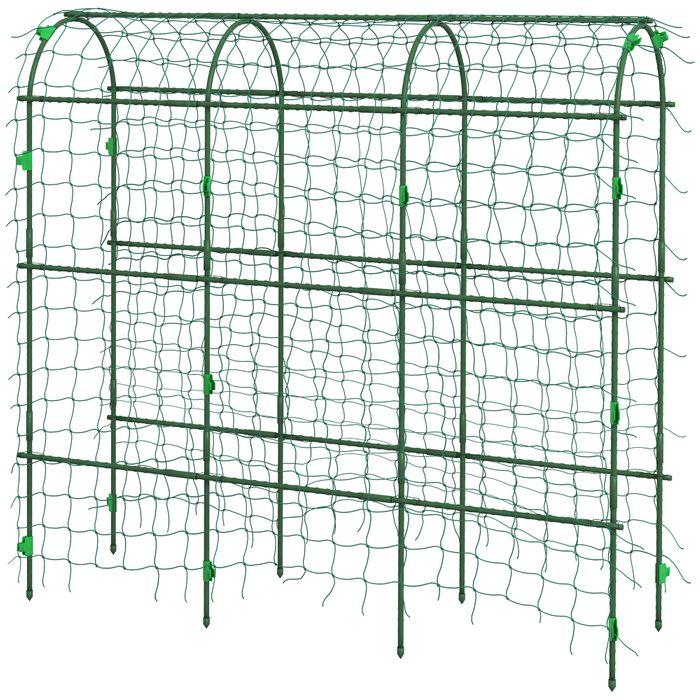 Immagine prodotto Swisshandel24 Traliccio, traliccio regolabile, con rete, per giardino, balcone, acciaio, verde, 43 x 182 x 183 cm (182 cm, 43 cm)
