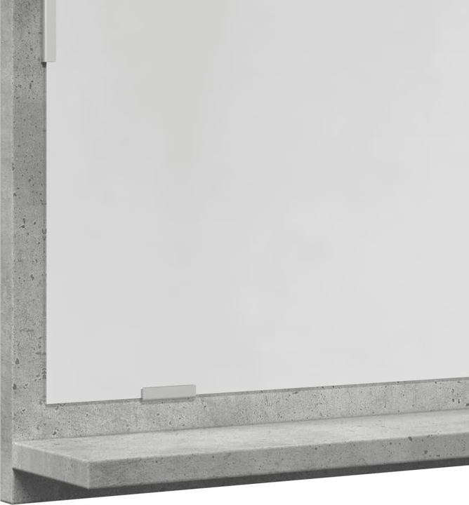 Produktbild VidaXL Badspiegel Wandspiegel Badezimmerspiegel Spiegel mit Ablage Betongrau