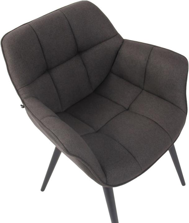 Image du produit Swisshandel24 Chaise de salle à manger Roseville Tissu, gris foncé