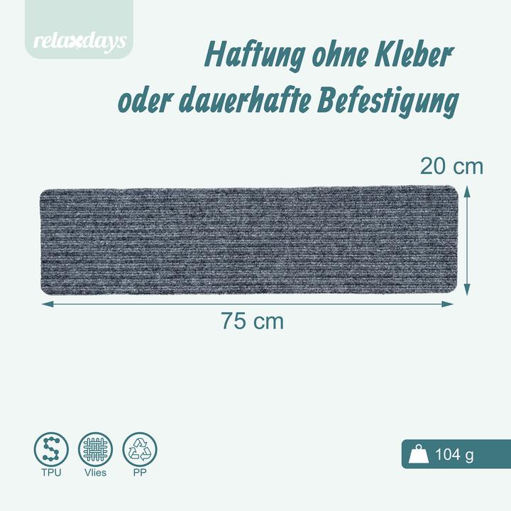 Image du produit Relaxdays 16 tapis-escalier (20 x 75 cm)