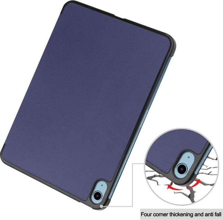 Produktbild Cover-Discount iPad 2022 (10.Gen) - Tri-fold Smart Leder Case dunkelblau (iPhone 14 Pro)