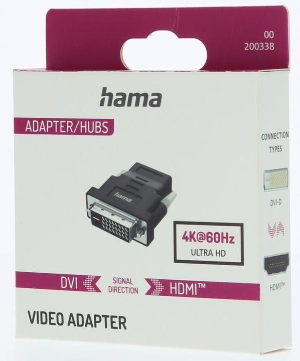 Actual product image Hama DVI — HDMI (Typ A) (DVI, HDMI, 4 cm)