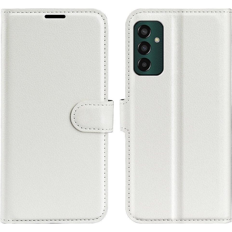 Cover-Discount Galaxy M13 - Leder Etui Hülle weiss (Samsung Galaxy M13), Smartphone Hülle, Weiss