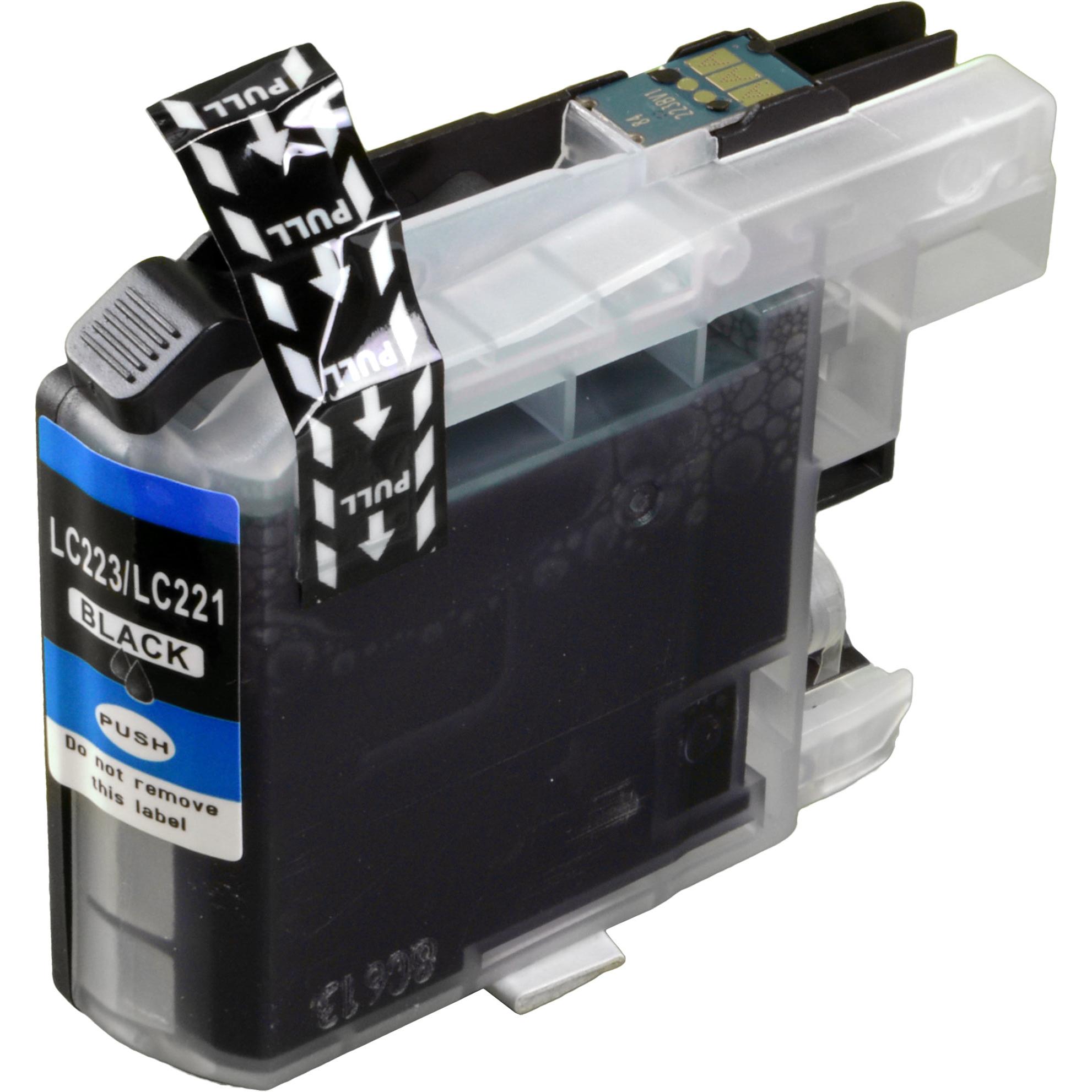 Ampertec, Druckerpatrone, Tinte kompatibel mit Brother LC-221BK schwarz (BK)