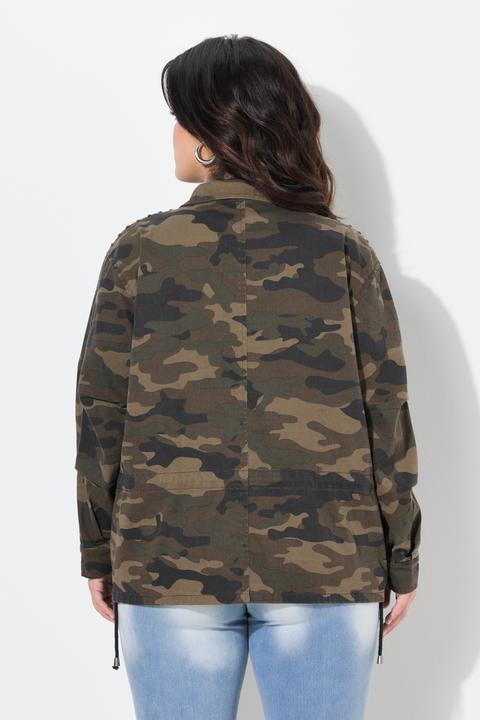 Produktbild Angel of Style Jacke, Boxy Fit, Camouflage, Bindeband am Saum (48)
