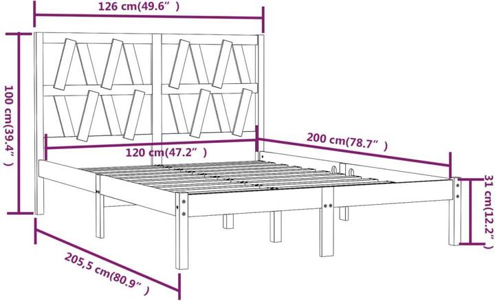 Image du produit vidaXL Bettrahmen (120 x 200 cm)