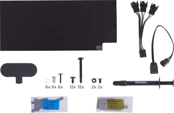 Actual product image Alphacool Eiswolf 2 GPU AIO 360mm Radeon RX 6800/6800XT Gaming Trio X with Backplate
