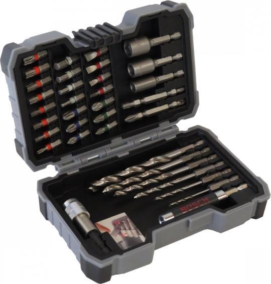 Produktbild Bosch Professional Zubehör 35-teiliges Set mit Bohrern und Schrauberbits, HSS, Extra Hard, PH, PZ, SL, H, T (Kreuz Phillips PH, Kreuz Pozidriv PZ, Sechskant (hexagonal))