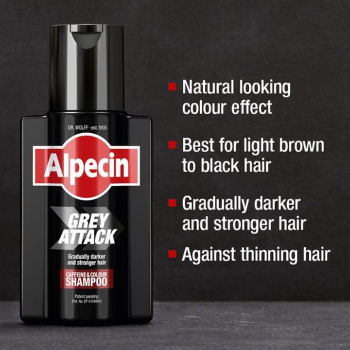 Produktbild Alpecin Grey Attack Koffein & Farbe Shampoo für Männer 200ml (Flüssiges Shampoo, 200 ml)