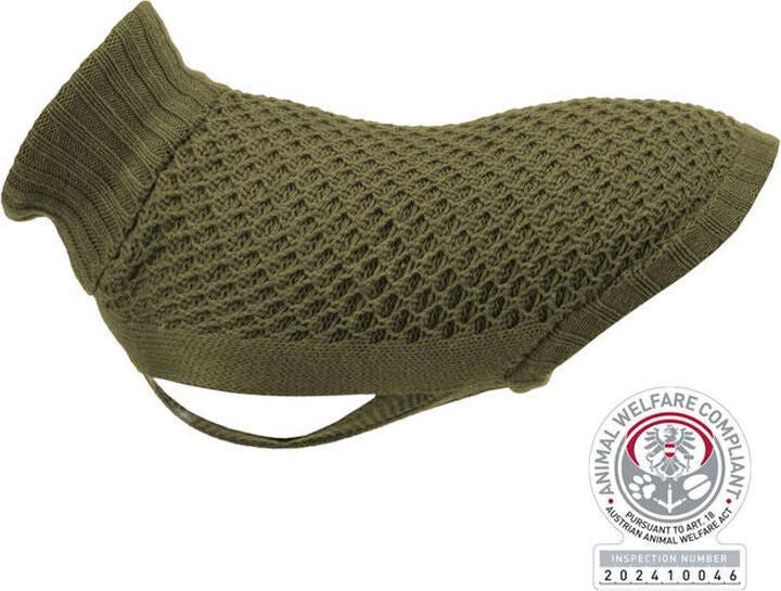 Actual product image Trixie Norwood pullover, XXS: 18 cm, olive green (XXS, Dog jumper)