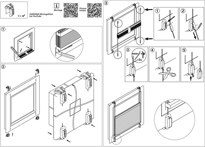 Image du produit Gardinia Supports plissés à pinces Blancs