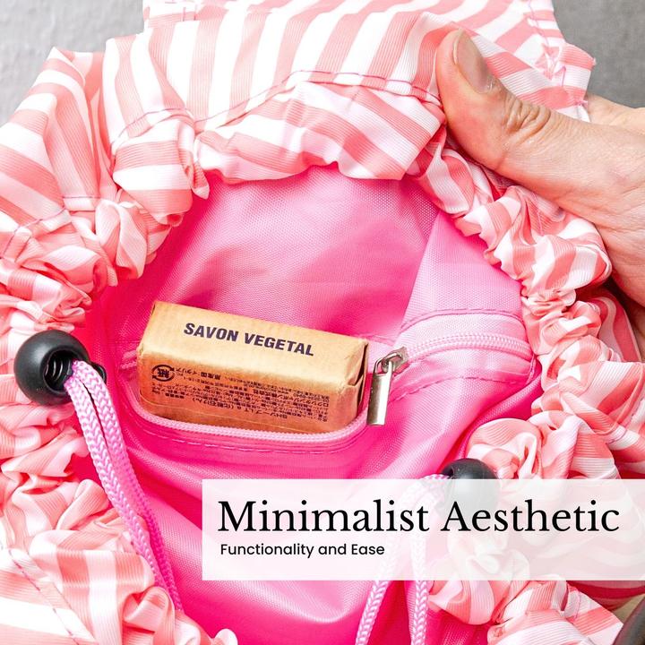 Productafbeelding Intirilife Cosmeticatasje in ROSA STRIPED