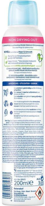 Valori nutrizionali e ingredienti NIVEA Fresh & Mild (200 ml, Shampoo secco)