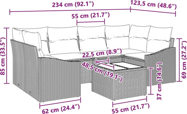 Produktbild vidaXL Garten-Sofa