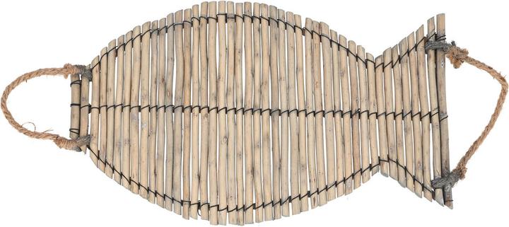 Natura Punto Natur Untersetzer aus Korbweide in Fisch-Form, 36 x 20,5 x 1,5 cm (Pfannenuntersetzer)