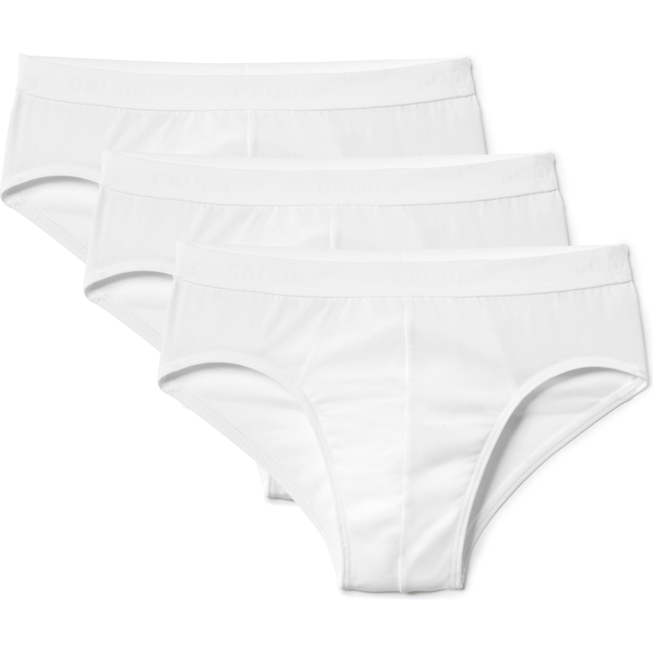 Calida, Herren, Unterhosen, Natural Benefit, Weiss, (XL, 3er Pack)