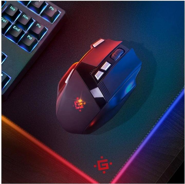 Produktbild Defender Mysz gamingowa bezprzewodowa Knight GM-885 3200DPI 8P Czarna (Kabellos)