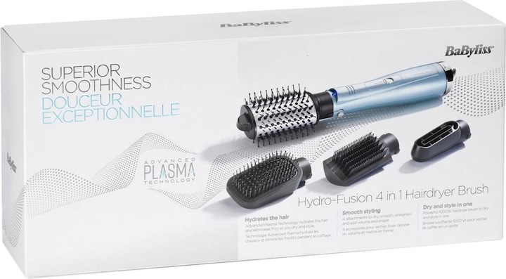 Image du produit BaByliss - Brosse à air chaud Hydro-Fusion 4 en 1 AS774CHE